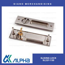 Load image into Gallery viewer, Alpha Sliding Door Lock SL221-1 Square
