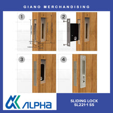 Load image into Gallery viewer, Alpha Sliding Door Lock SL221-1 Square
