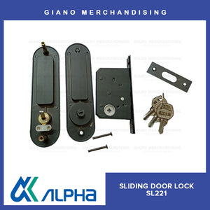 Alpha Sliding Door Lock SL221 Oval