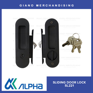 Alpha Sliding Door Lock SL221 Oval