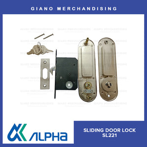 Alpha Sliding Door Lock SL221 Oval
