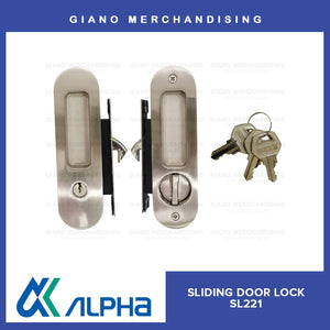 Alpha Sliding Door Lock SL221 Oval