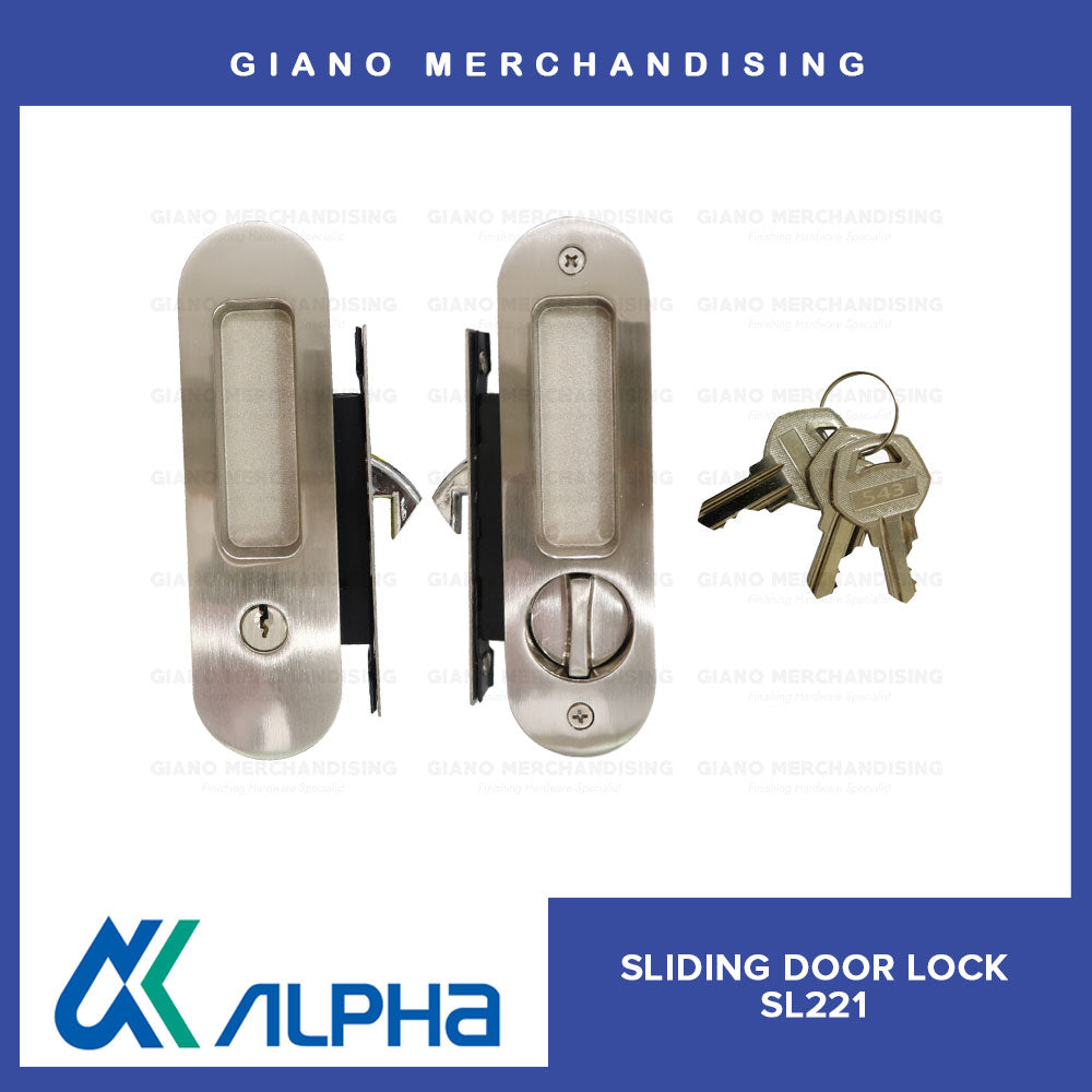 Alpha Sliding Door Lock Oval