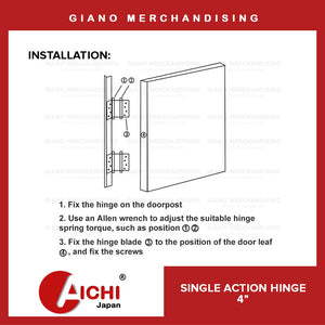 Single Action Hinge 4"