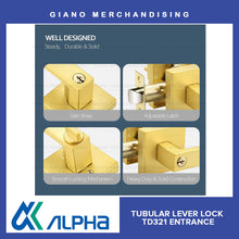 Load image into Gallery viewer, Alpha Tubular Lever Door Lock
