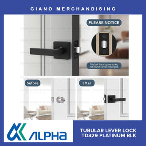 Alpha Tubular Lever Door Lock
