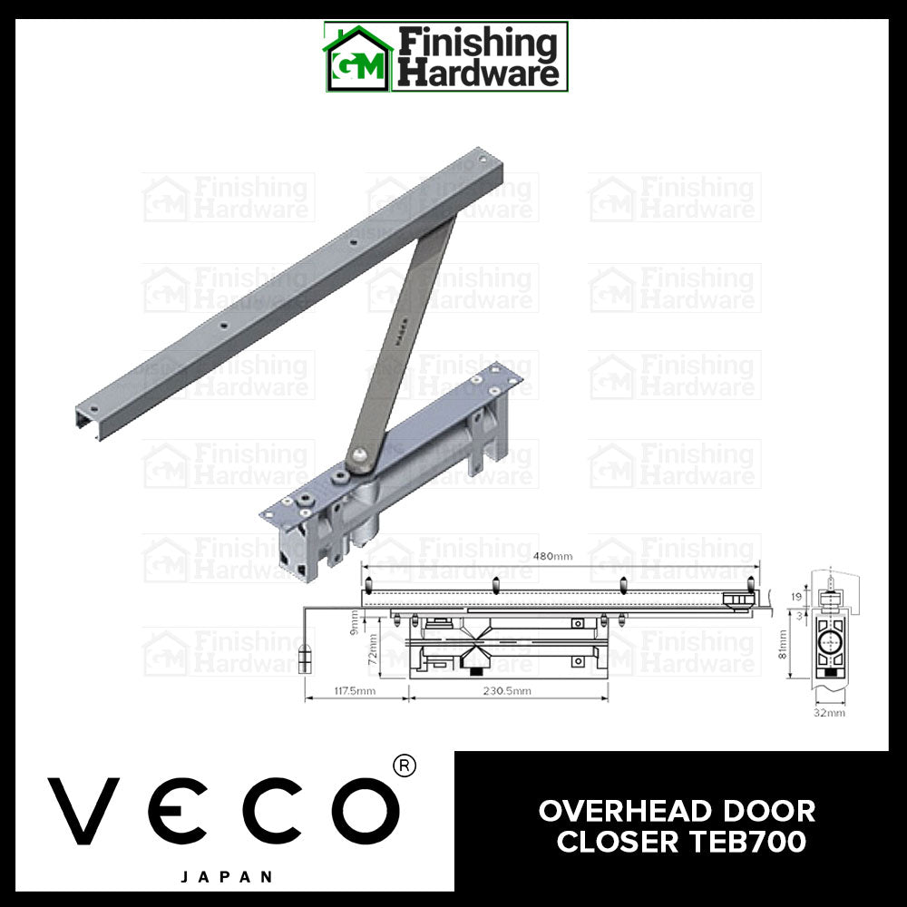 Veco Overhead Door Closer TEB700 AL