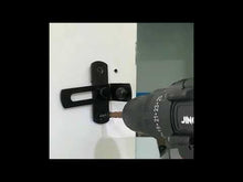 Load and play video in Gallery viewer, 90 Degree Sliding Barn Door Lock Right Angle 406 MBK

