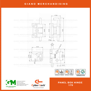 Cyber Panel Box Hinges 170 NP