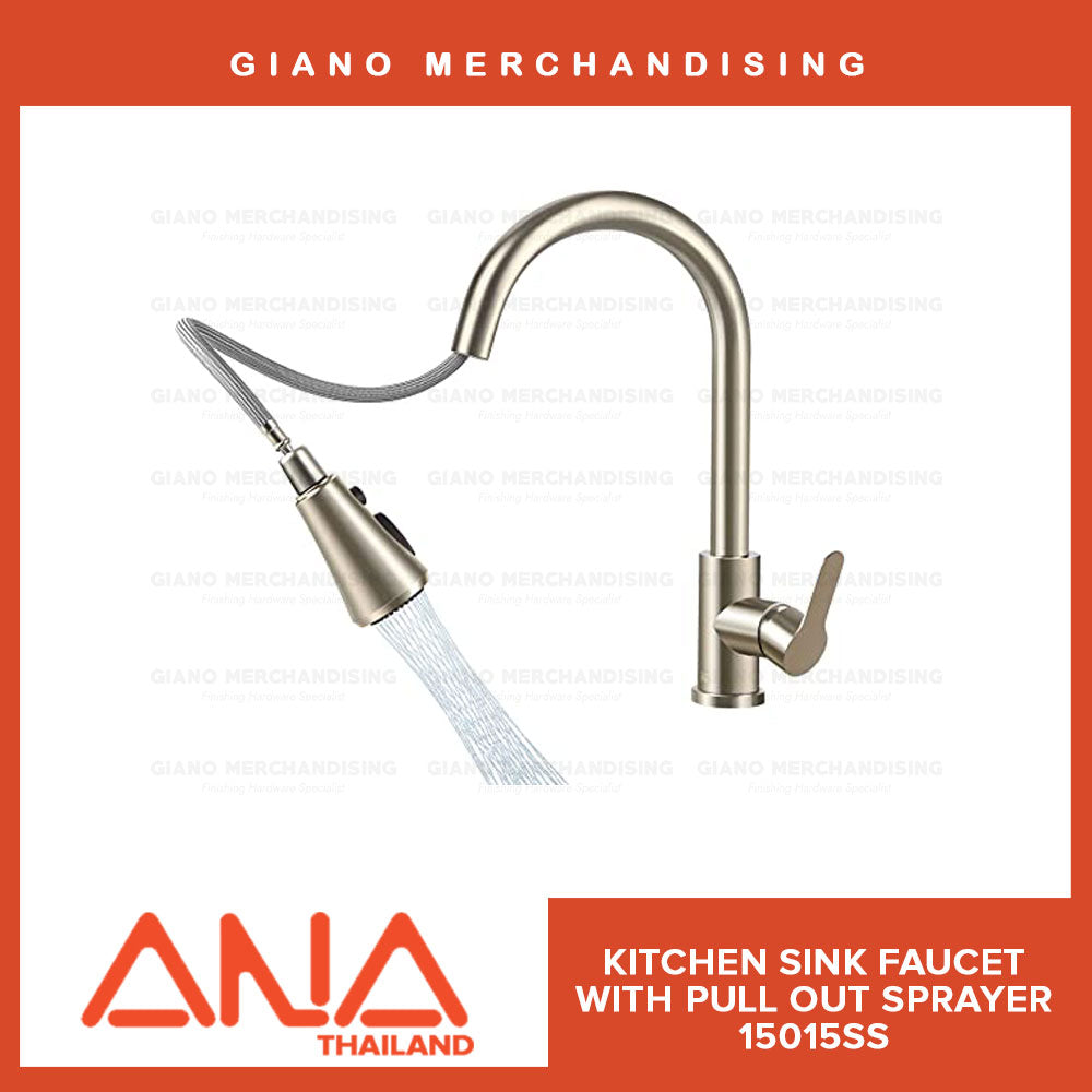 ANA Kitchen Sink Faucet with Pull Out Sprayer 15015 SS