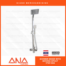 Load image into Gallery viewer, ANA Exposed Rain Shower with Moving Spout Set 17101 SSS
