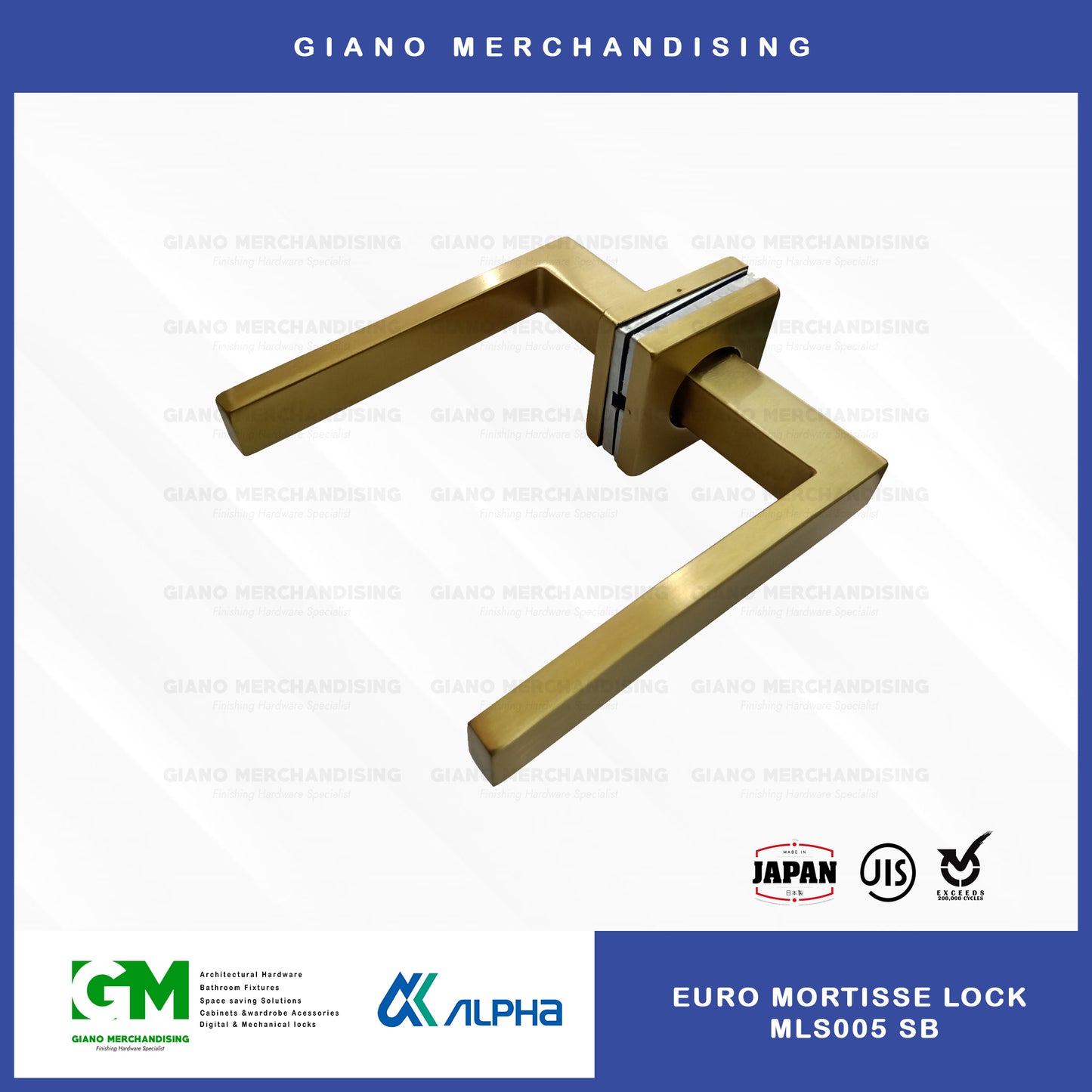 Alpha Euro Mortisse Door Lock MLS005 SB
