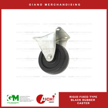 Load image into Gallery viewer, Black Rubber Caster Fixed Type
