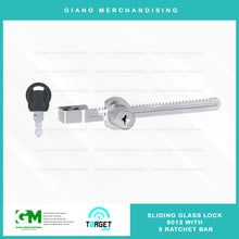 Load image into Gallery viewer, Target Sliding Glass Lock 9013 with 5&quot; Ratchet Bar
