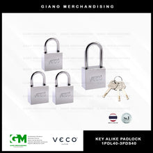 Load image into Gallery viewer, Veco Key Alike Padlock 1PDL40-3PDS40
