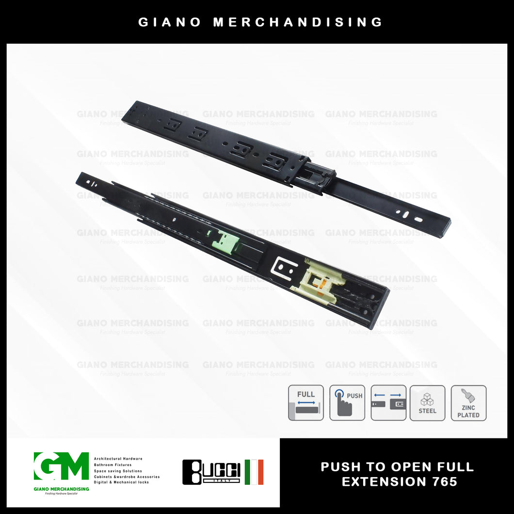 BUCCI Push to Open Full Extension Slides 765 BK