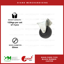 Load image into Gallery viewer, Black Rubber Caster Fixed Type
