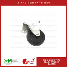 Load image into Gallery viewer, Black Rubber Caster Fixed Type
