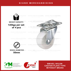 Nylon Caster Plate Type without Brake