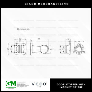 Veco Door Stopper with Magnet DS1102