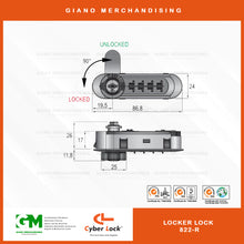 Load image into Gallery viewer, Cyber Locker Lock 822-R

