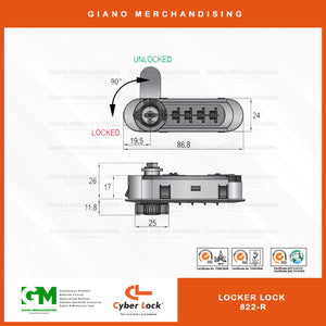 Cyber Locker Lock 822-R