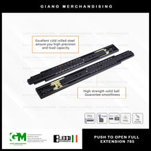 Load image into Gallery viewer, BUCCI Push to Open Full Extension Slides 765 BK
