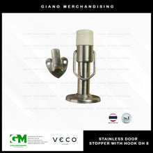 Load image into Gallery viewer, Veco Stainless Door Stopper with Hook DH 8
