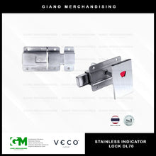 Load image into Gallery viewer, Veco Bathroom Indicator Door Lock DL70 SS
