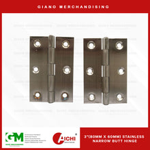 Load image into Gallery viewer, Narrow Butt Hinge (1Pair)
