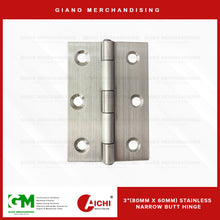 Load image into Gallery viewer, Narrow Butt Hinge (1Pair)
