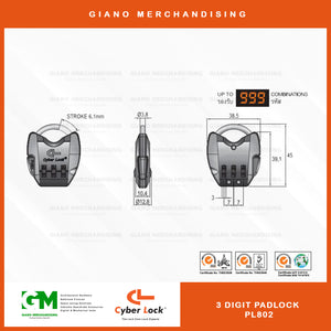 Cyber Combination Padlock PL802