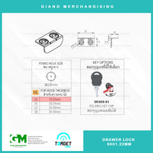 Load image into Gallery viewer, Target Drawer Lock 9001 (22mm)
