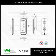 Load image into Gallery viewer, Veco Digital Rim Lock TH-01
