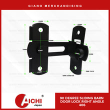 Load image into Gallery viewer, 90 Degree Sliding Barn Door Lock Right Angle 406 MBK
