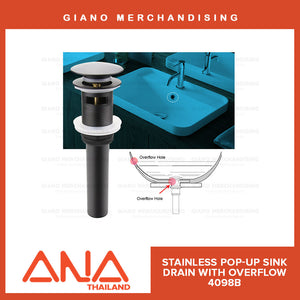 ANA Pop-Up Sink Drain 4098B
