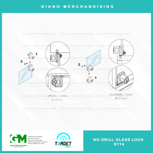 Target No Drill Glass Lock 9114