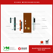 Load image into Gallery viewer, Avent Bluetooth Password Door Lock D201 BLK

