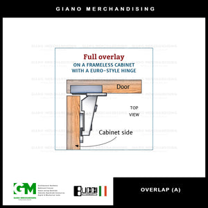 BUCCI Hydraulic Concealed Hinge 165A Degree(1pc)