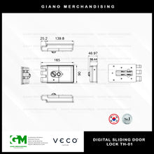 Load image into Gallery viewer, Veco Digital Rim Lock TH-01
