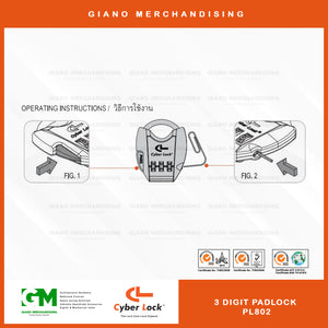 Cyber Combination Padlock PL802