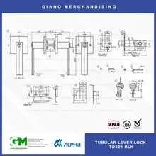 Load image into Gallery viewer, Alpha Tubular Lever Door Lock
