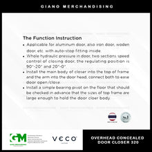 Load image into Gallery viewer, Veco Overhead Concealed Door Closer 320
