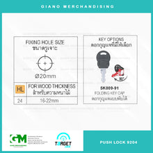 Load image into Gallery viewer, Target Push Lock 9204
