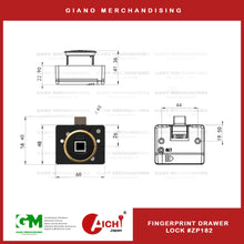 Load image into Gallery viewer, Fingerprint Drawer lock ZP182
