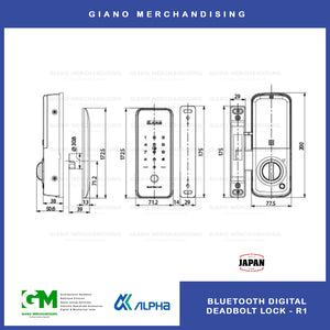 Alpha Digital Deadbolt R1 Bluetooth