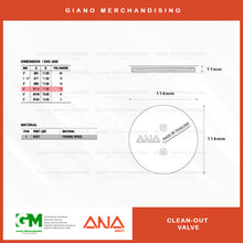 Load image into Gallery viewer, ANA Clean out Valve 4&quot;

