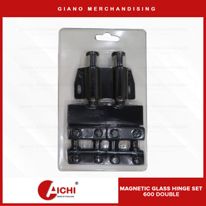 Magnetic Push Glass Hinge Set 600