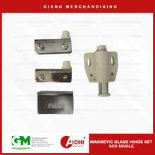 Load image into Gallery viewer, Magnetic Push Glass Hinge Set 600
