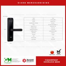 Load image into Gallery viewer, Avent Fingerprint Door Lock M500
